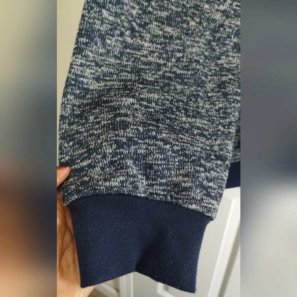 Big Men's Y2K Rocawear Navy/Gray Zip-Up Sweater Jacket